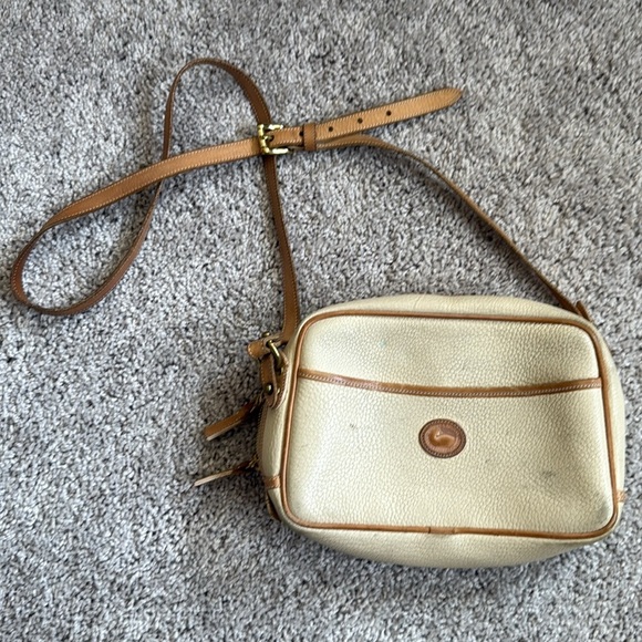 Dooney & Bourke Classic Cream Leather Crossbody Bag - Picture 14 of 14